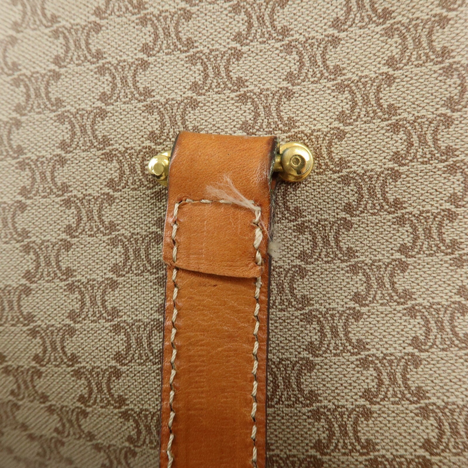 Celine Macadam Hand Bag - Beige, PVC Leather