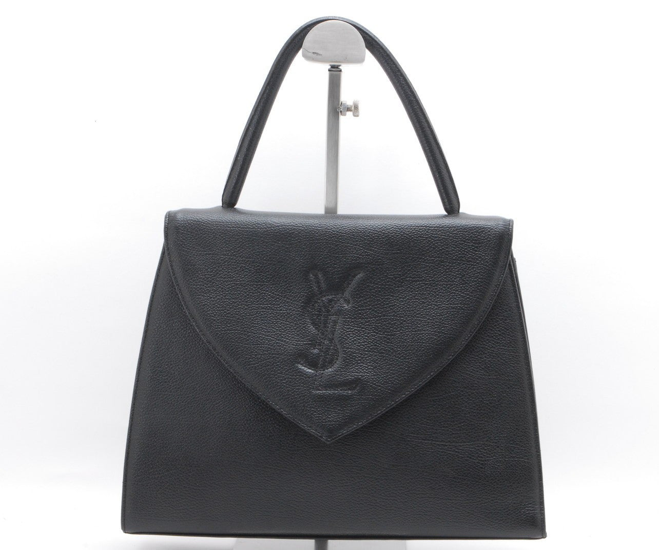 Saint Laurent Yves Saint Laurent Top Hand Bag - Black, Leather