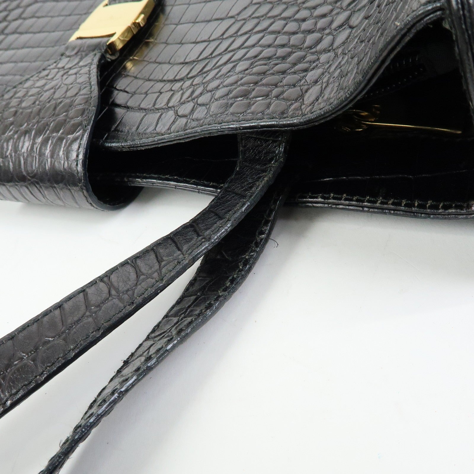 Ferragamo Vara Tote Bag - Black, Embossed Leather