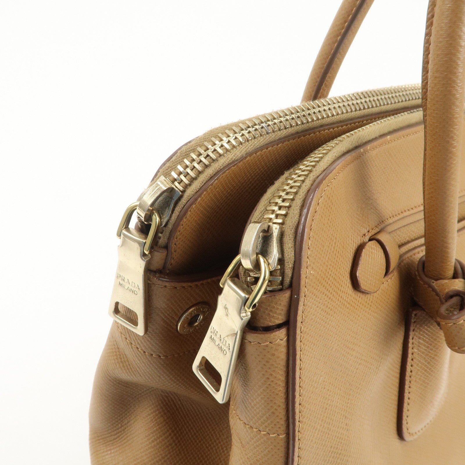 Prada Hand Bag - Light Brown, Leather