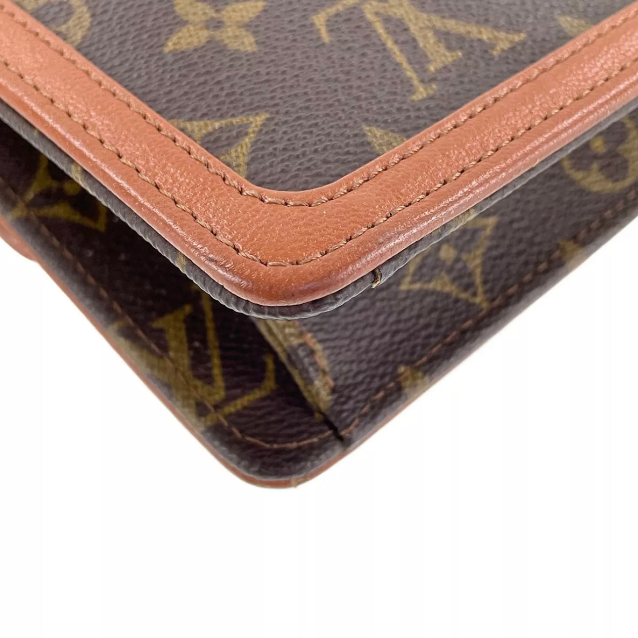Louis Vuitton Monogram Pochette Dam PM Leather Brown Clutch bag