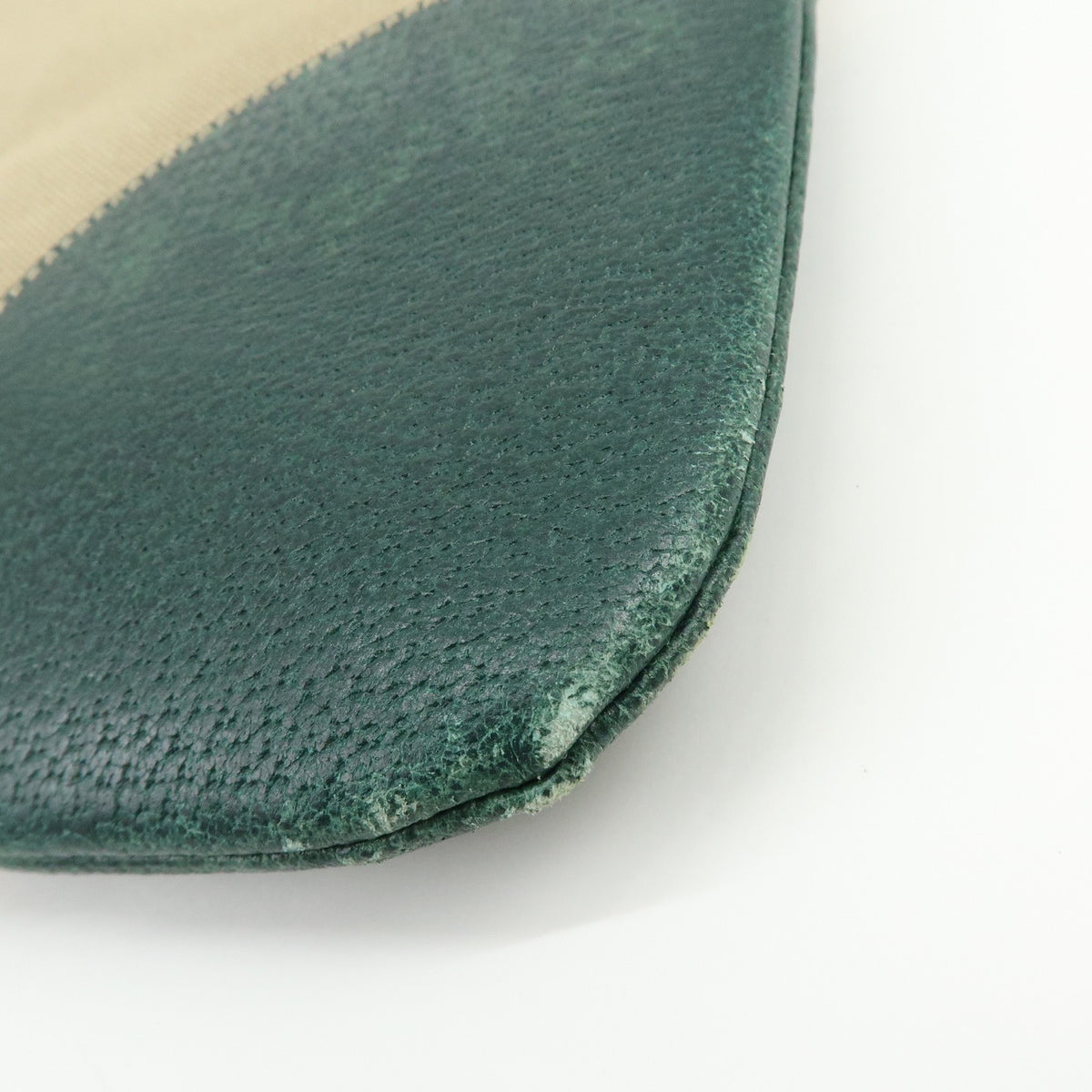 Prada Shoulder Bag - Beige, Green, Canvas, Leather