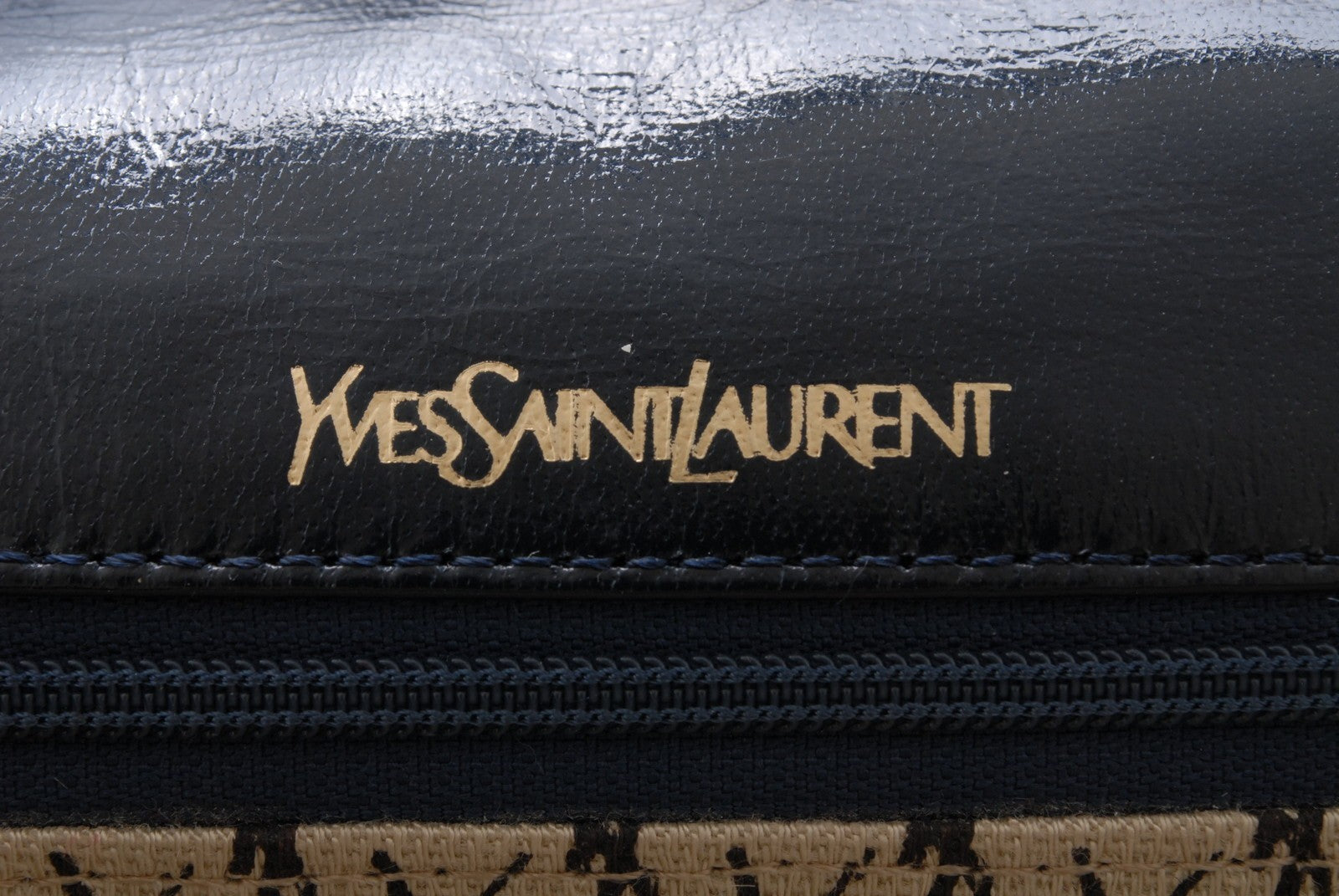 Saint Laurent Yves Saint Laurent Clutch Bag - Navy, Patent Leather
