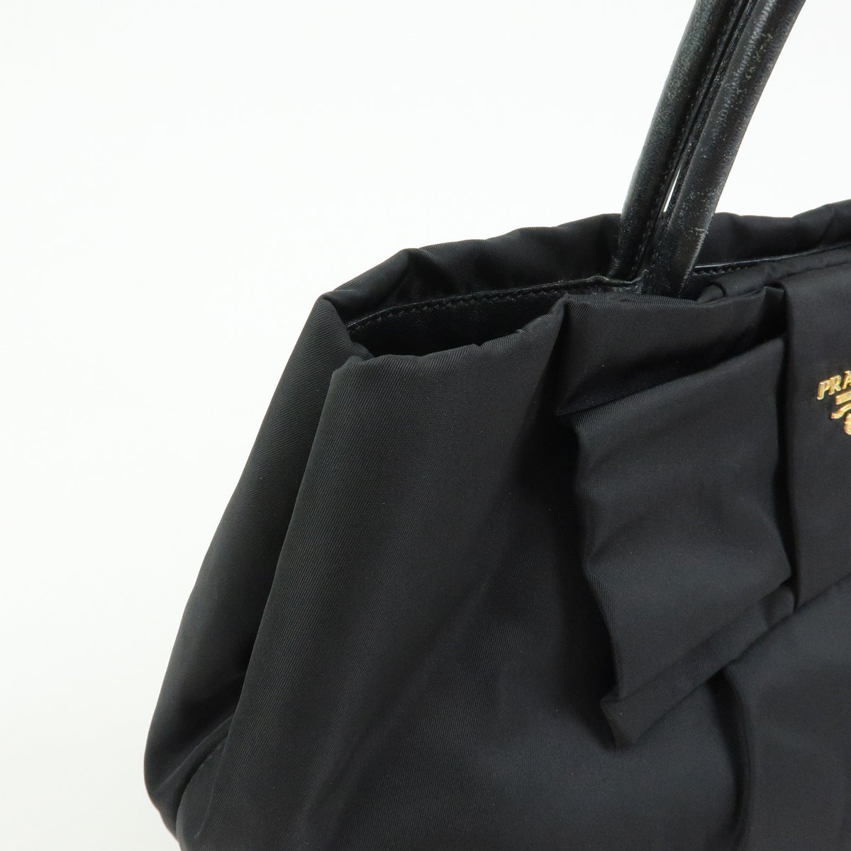 Prada Hand Bag - Black, Nylon and Leather