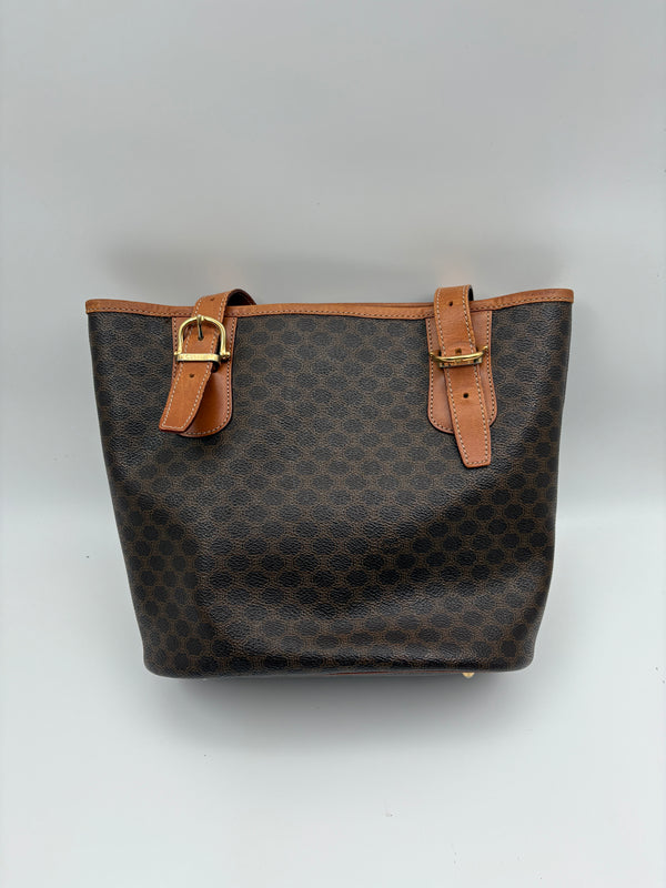 Bucket Tote Bag Macadam Pattern Triomphe