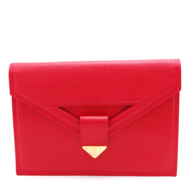 Saint Laurent Yves Clutch Bag - Red, Leather 