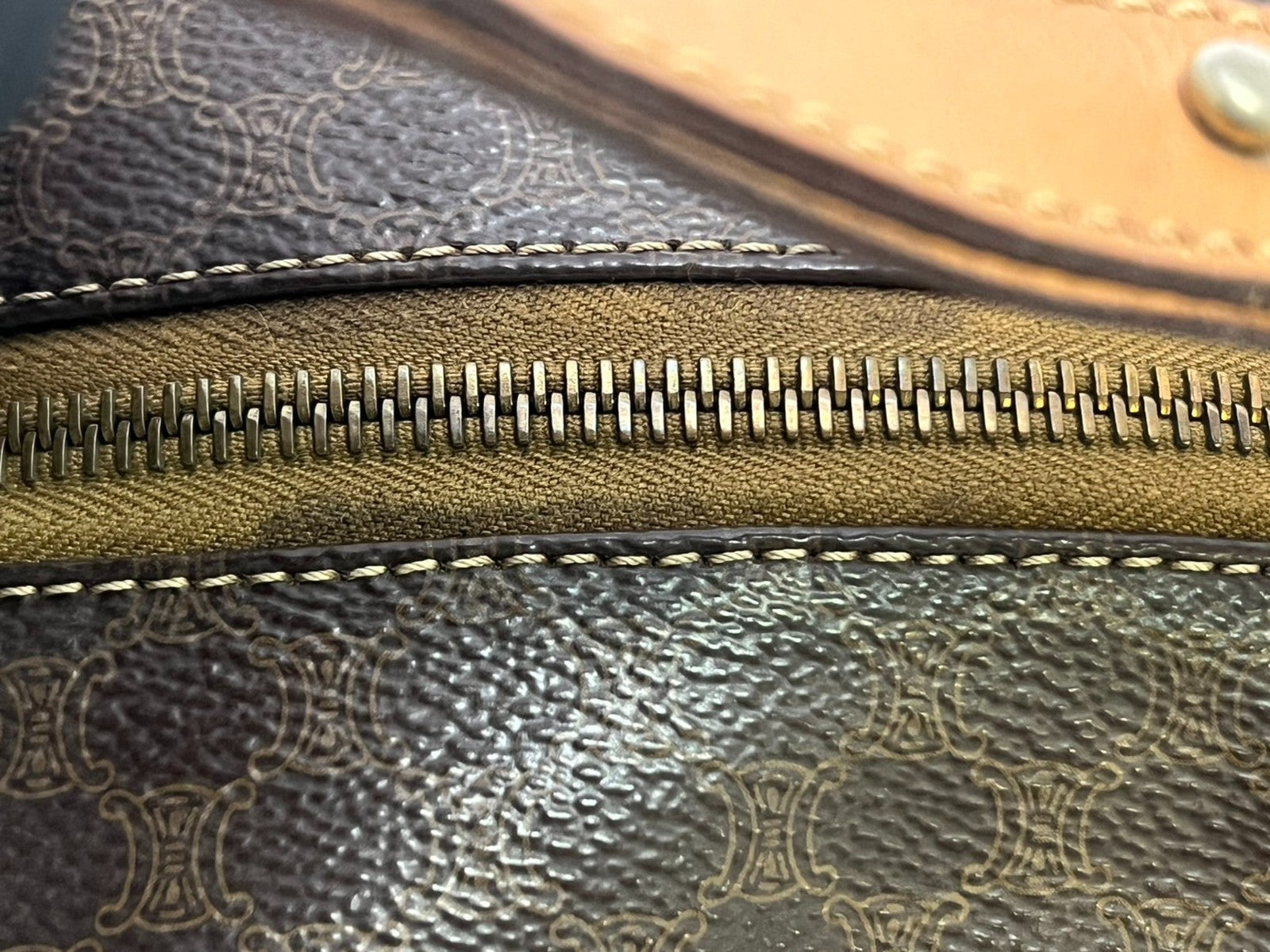 Celine Macadam Vanity Handbag - Brown, PVC