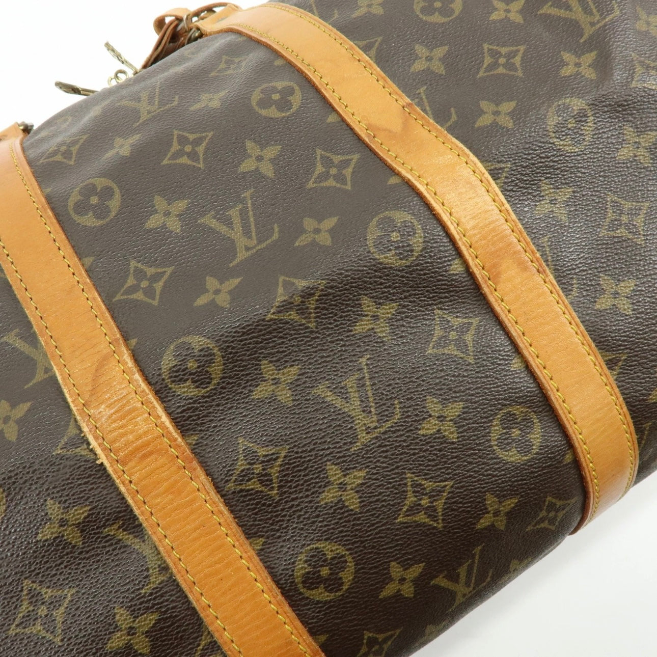 Louis Vuitton Monogram Keep All Bandouliere 55 Boston Bag