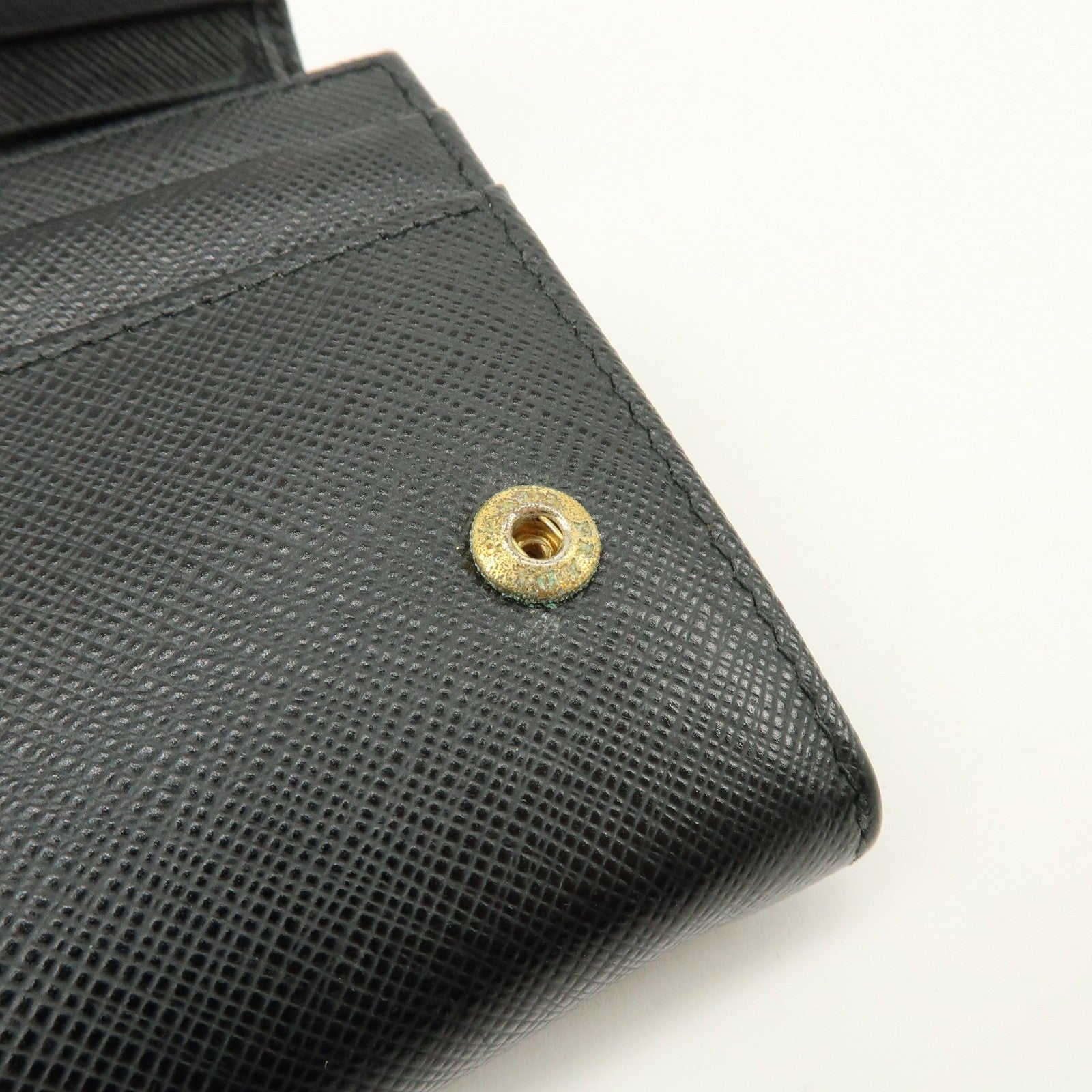 Prada Triangle Logo Wallet - Black, Saffiano Leather