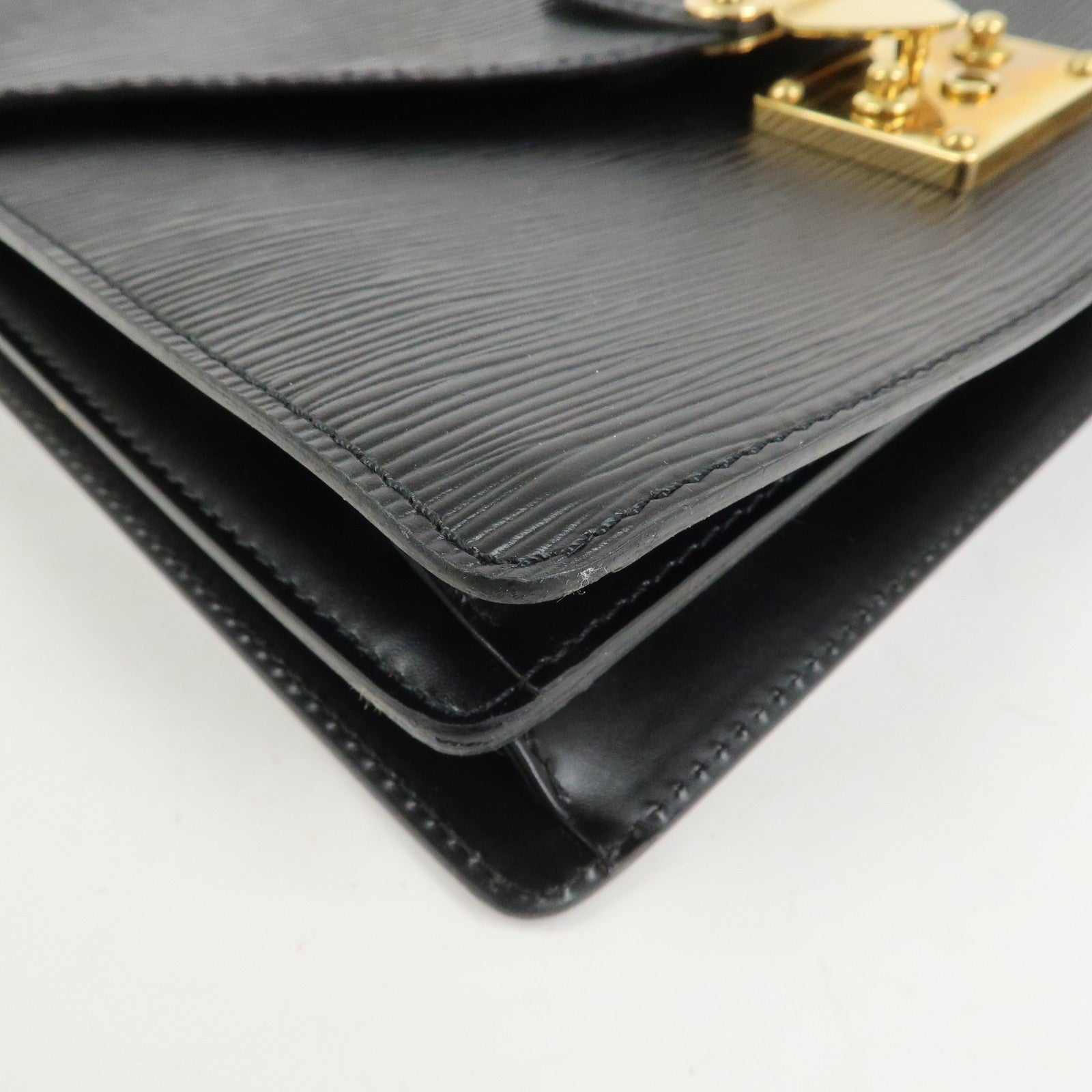 Louis Vuitton Epi Concorde Leather Hand Bag Noir Black