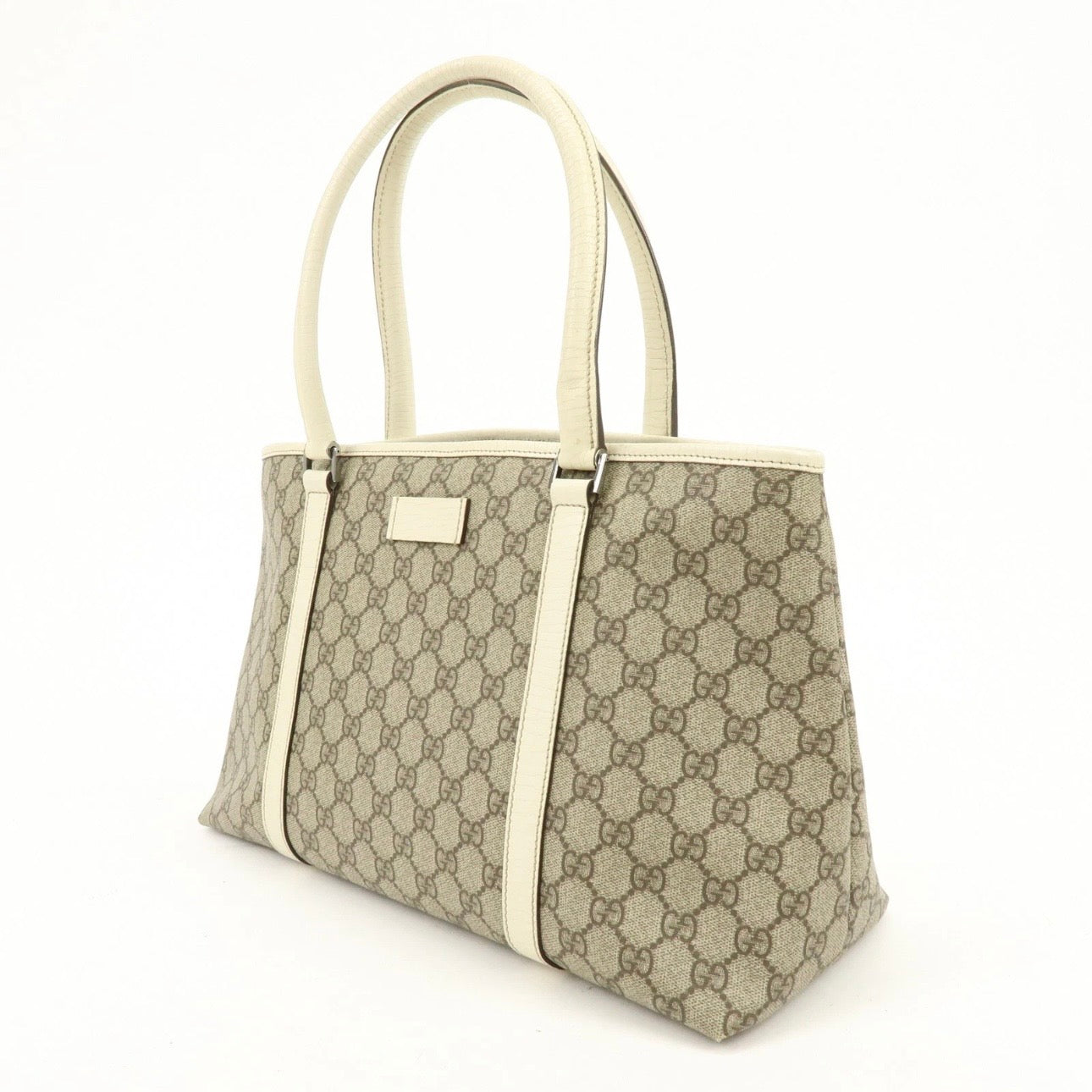 GUCCI GG Canvas Leather Shoulder Bag Tote Bag