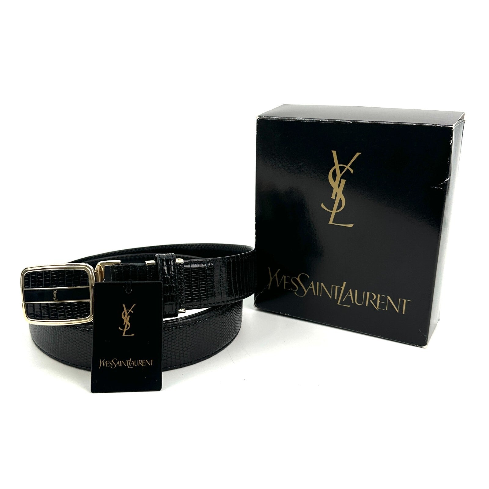 Saint Laurent YSL Belt - Black, Leather
