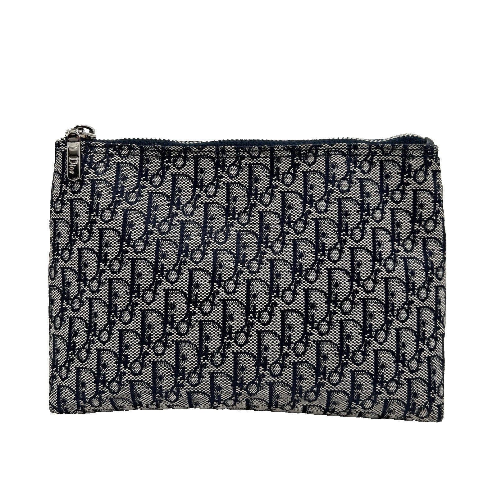 Christian Dior Trotter Mini Pouch Clutch Bag - Navy, Canvas