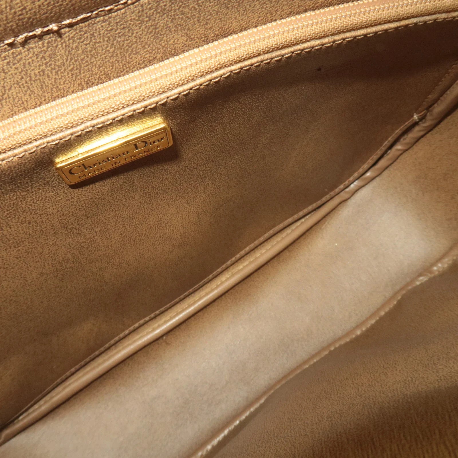 Christian Dior Honeycomb Shoulder Bag - Beige Brown, PVC Leather