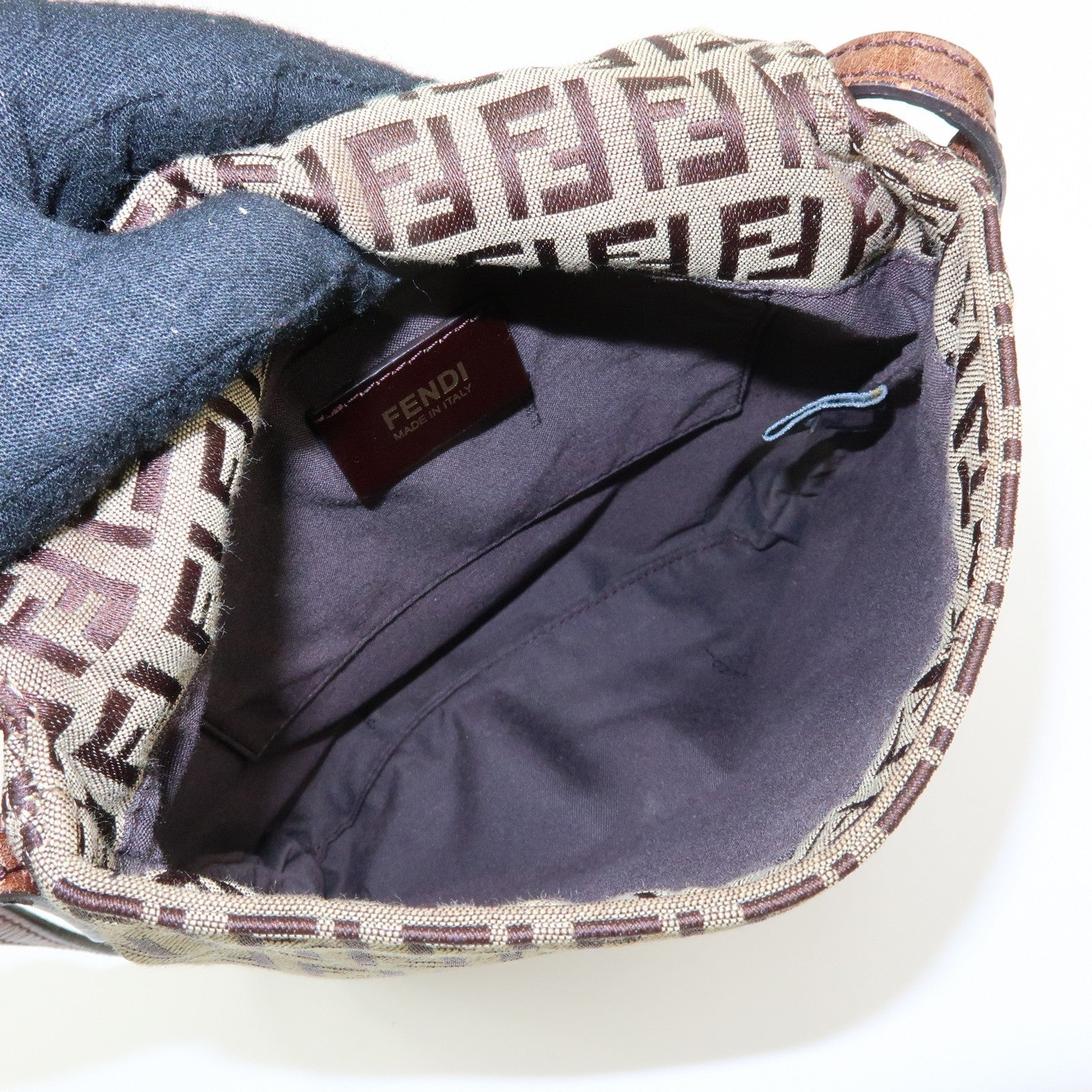 Fendi Shoulder Crossbody Bag - Brown, Canvas Leather