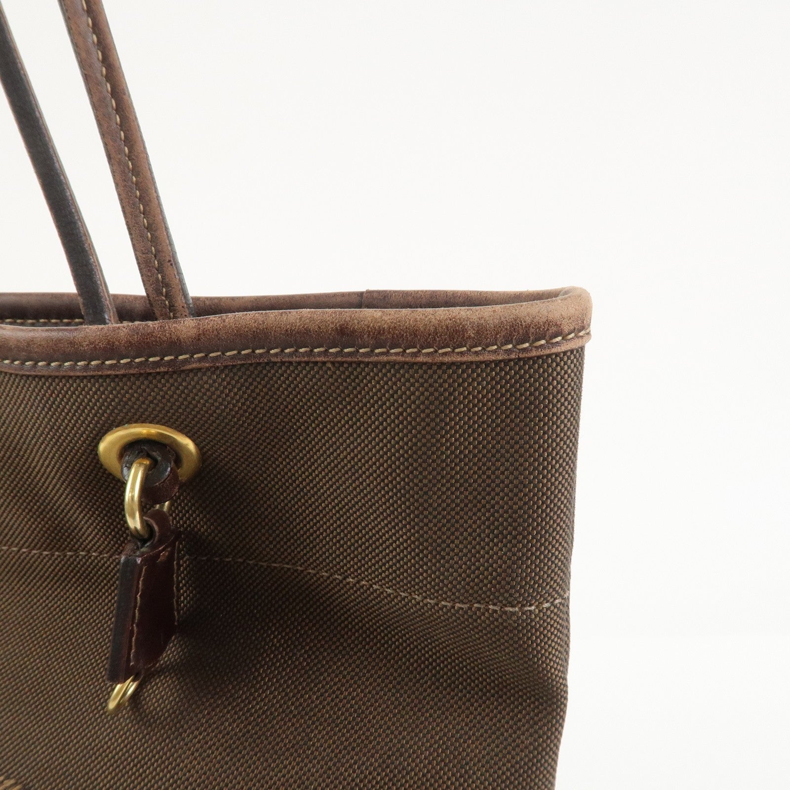 Prada Tote Bag - Brown, Jacquard Canvas, Leather