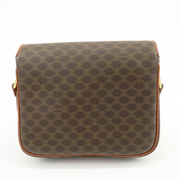Celine Macadam Shoulder Crossbody Bag - Brown, PVC Coating Canvas, Leather 