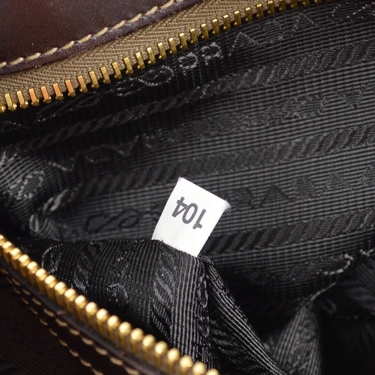 Prada Logo Jacquard Tote Bag - Brown, Canvas & Leather