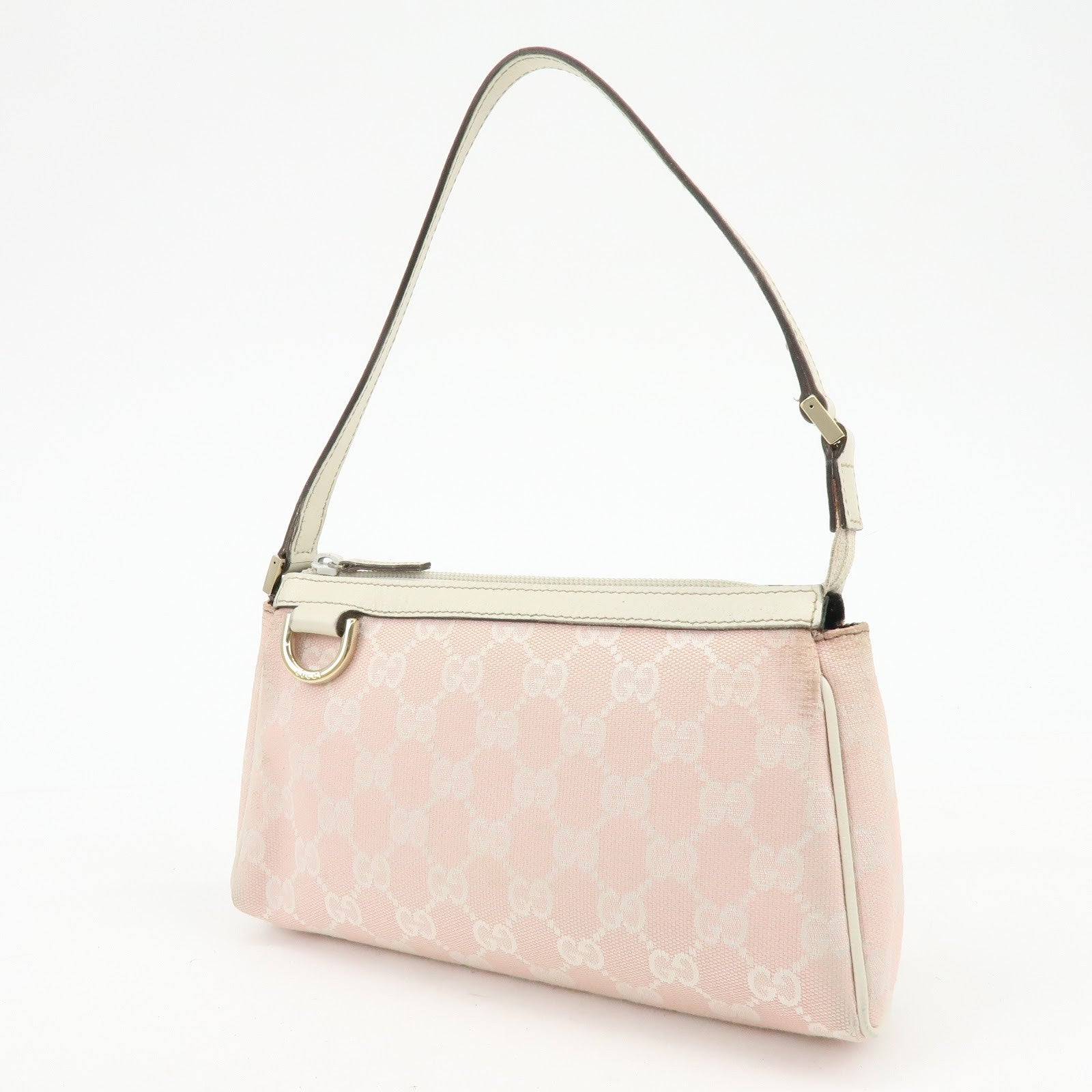 Gucci Abbey Hand Bag - Pink, GG Canvas, Leather