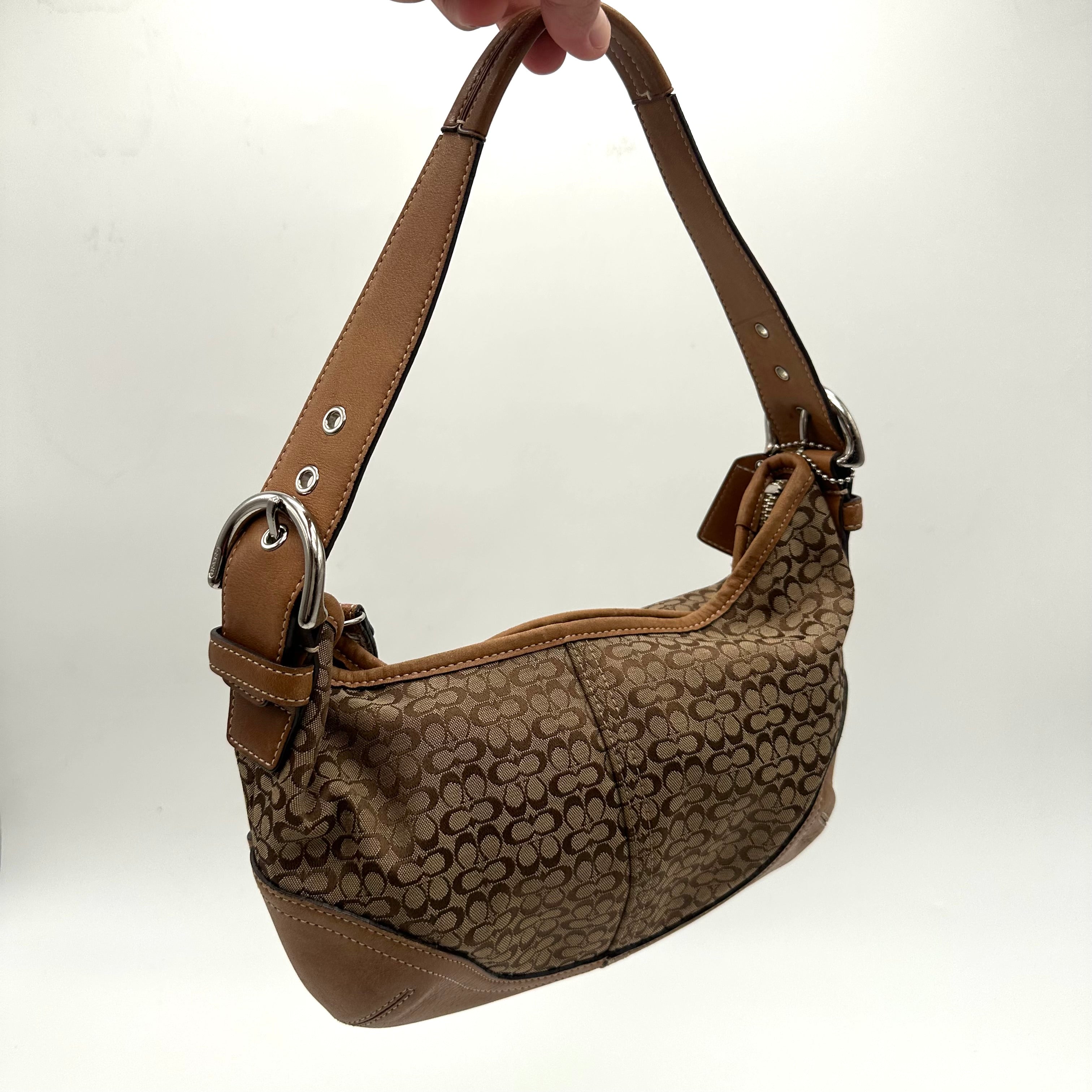 Coach Signature brown shoulder bag