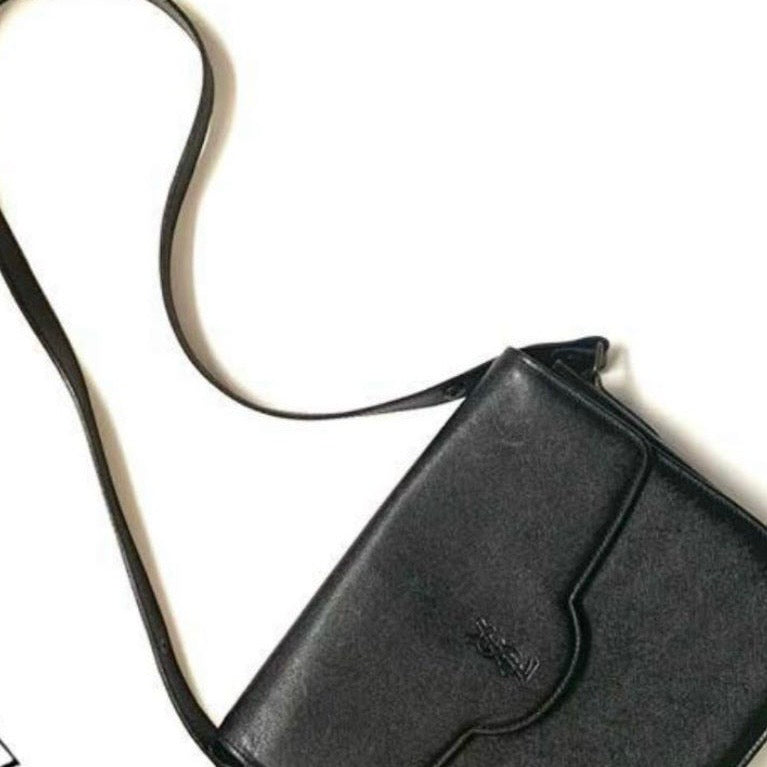 Saint Laurent YSL Shoulder Bag - Black, Leather