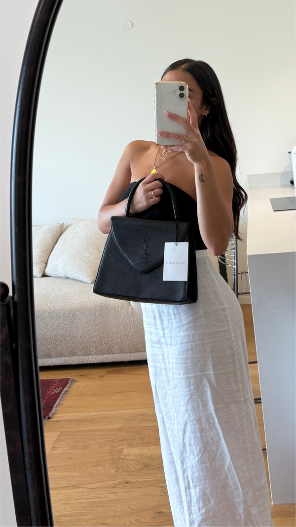 Yves Saint Laurent Handbag Leather Vintage Black