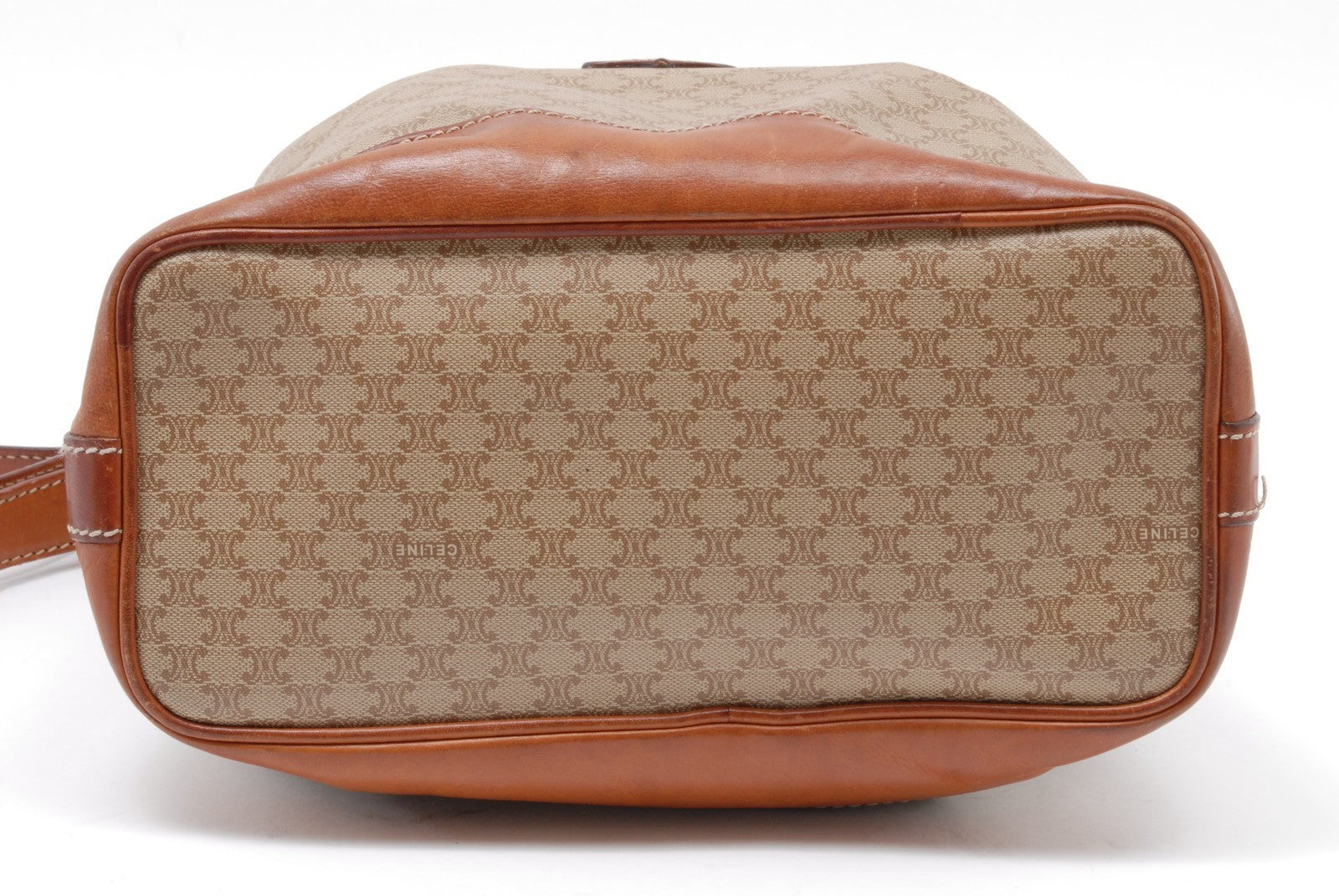 Celine Macadam Shoulder Bag - Beige, Leather