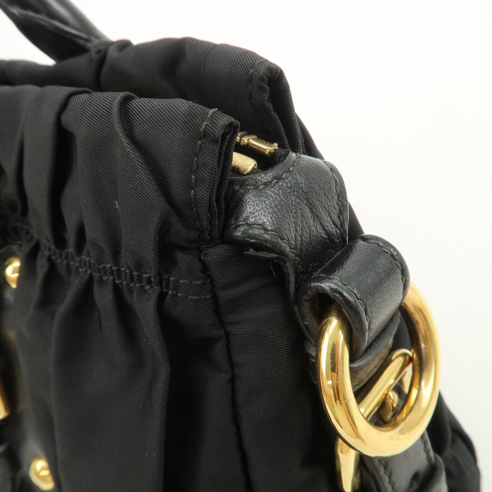 Prada Hand& Shoulder Bag - Black, Nylon Leather