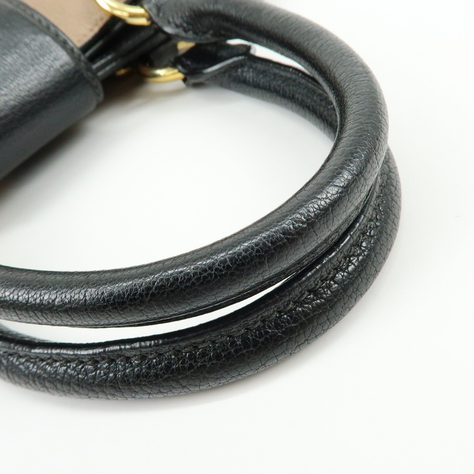 Miu Miu Hand Bag - Beige Black, Madras Leather