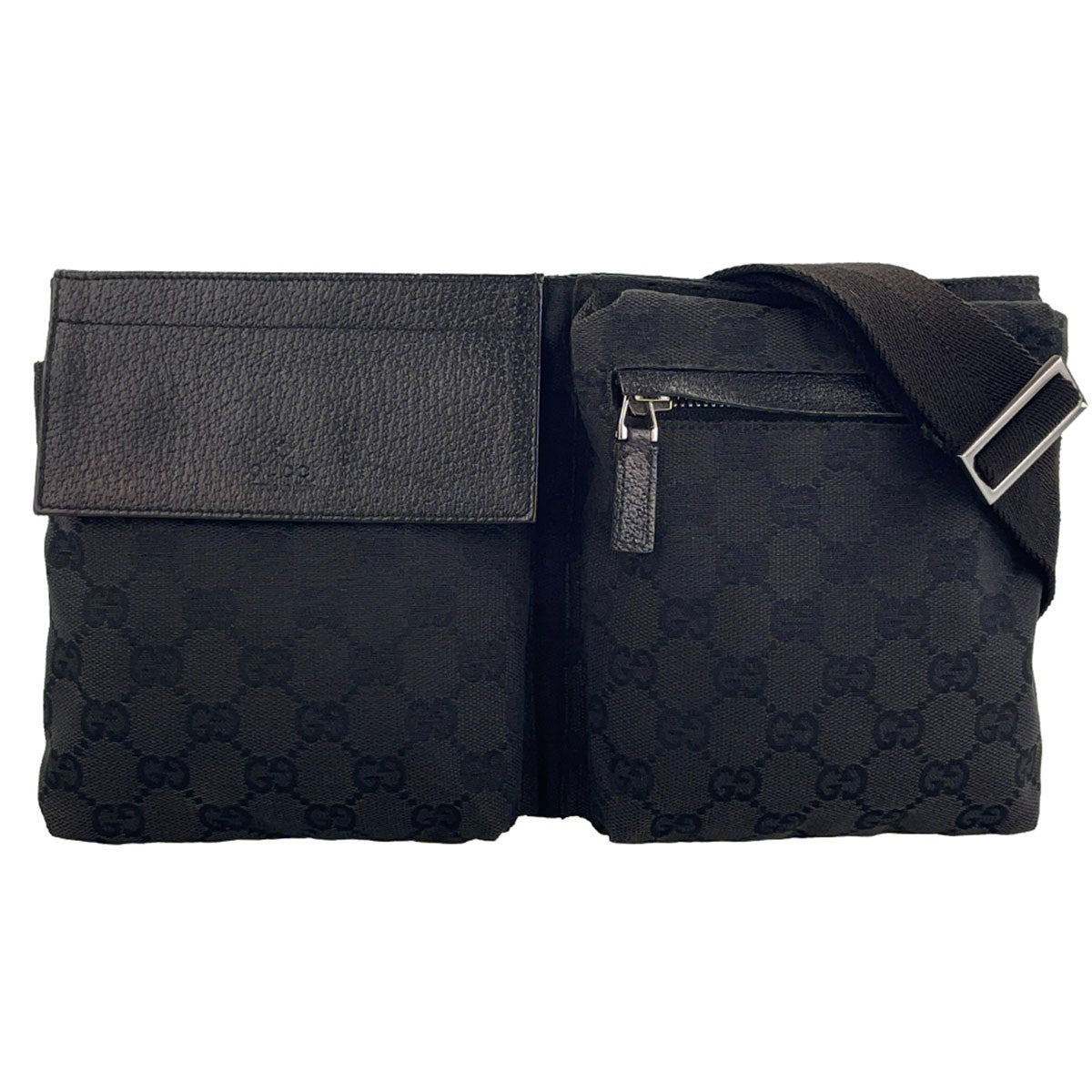 Gucci GG Waist Bag - Black, Canvas Fabric