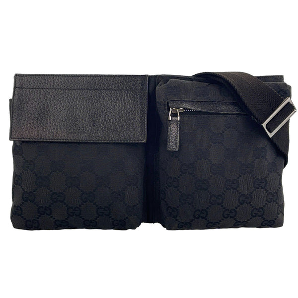 Gucci GG Waist Bag - Black, Canvas Fabric