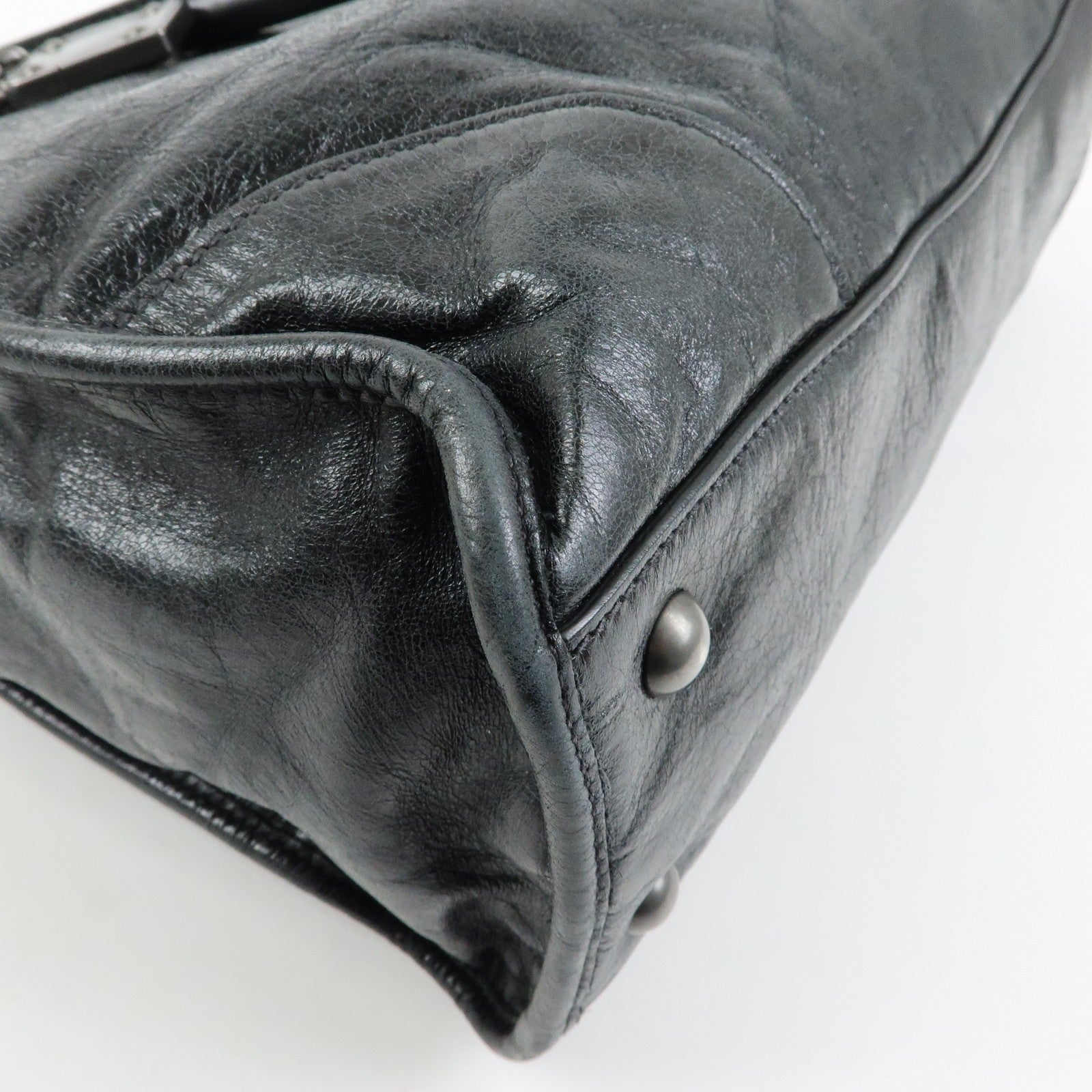 Miu Miu Leather Tote Bag - Black, Leather 