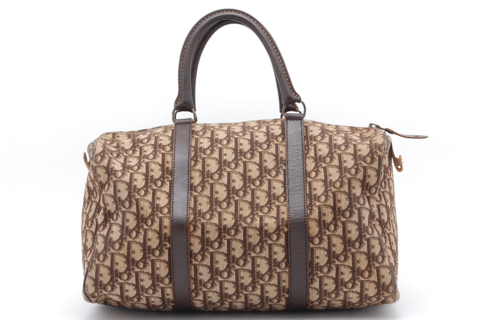 Christian Dior Trotter Boston Bag - Brown, Canvas Leather