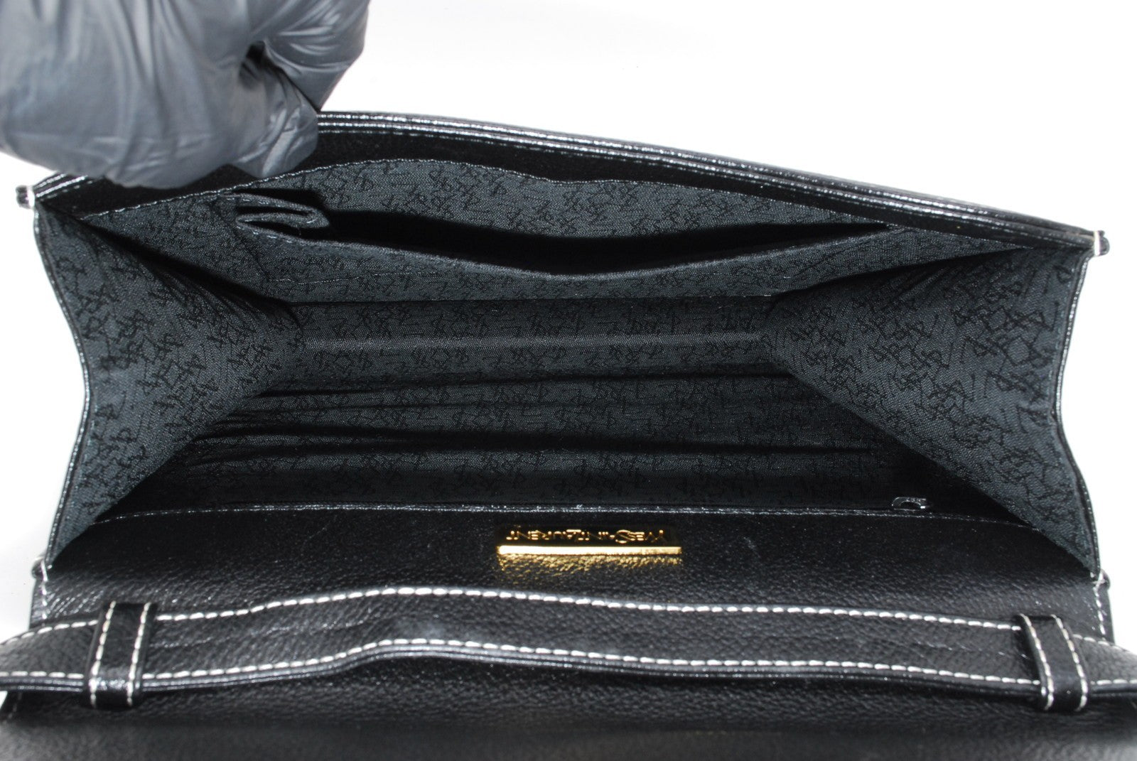 Saint Laurent Yves Shoulder Tote Stitch Bag - Black, Leather