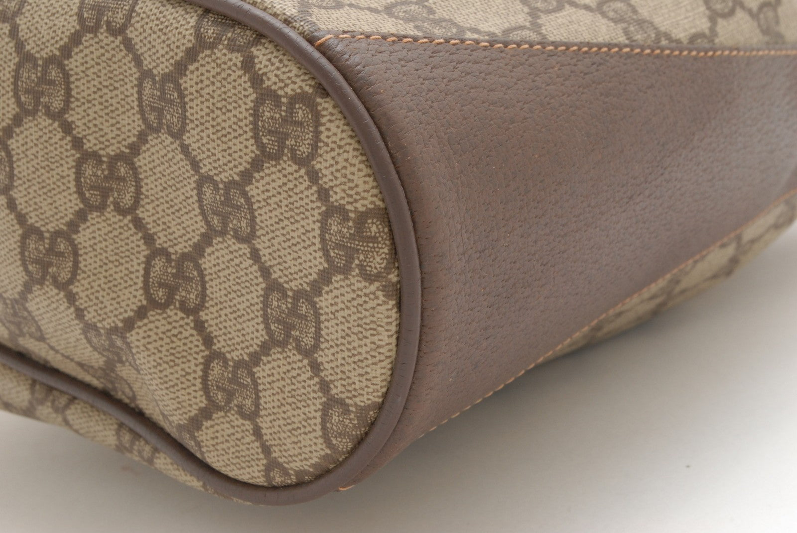 Gucci Sherry Line Drawstring Shoulder Bag - Brown, PVC Leather