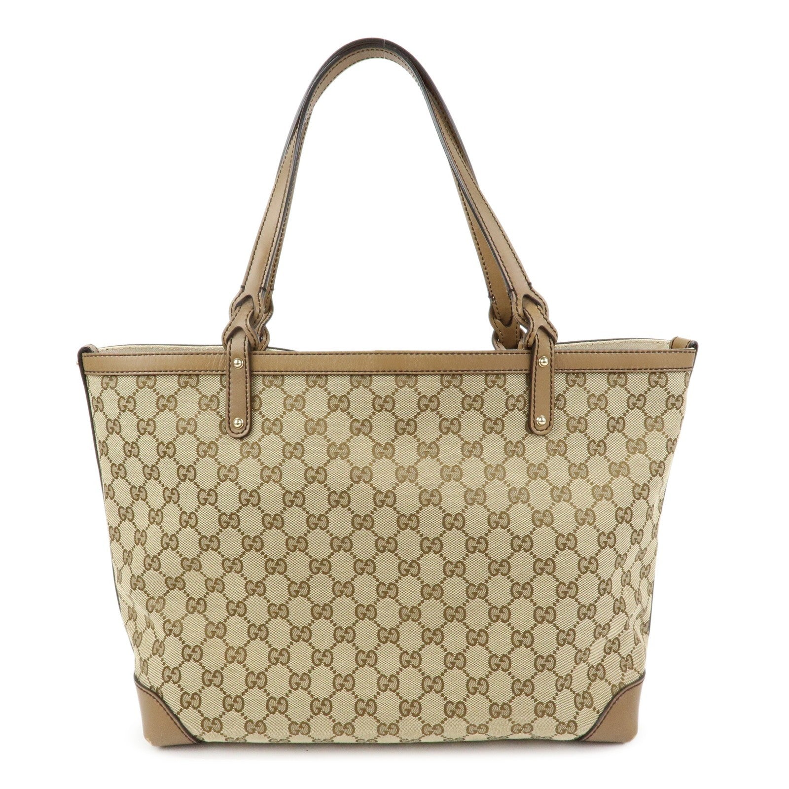 Gucci Tote Bag - Beige, Canvas and Leather