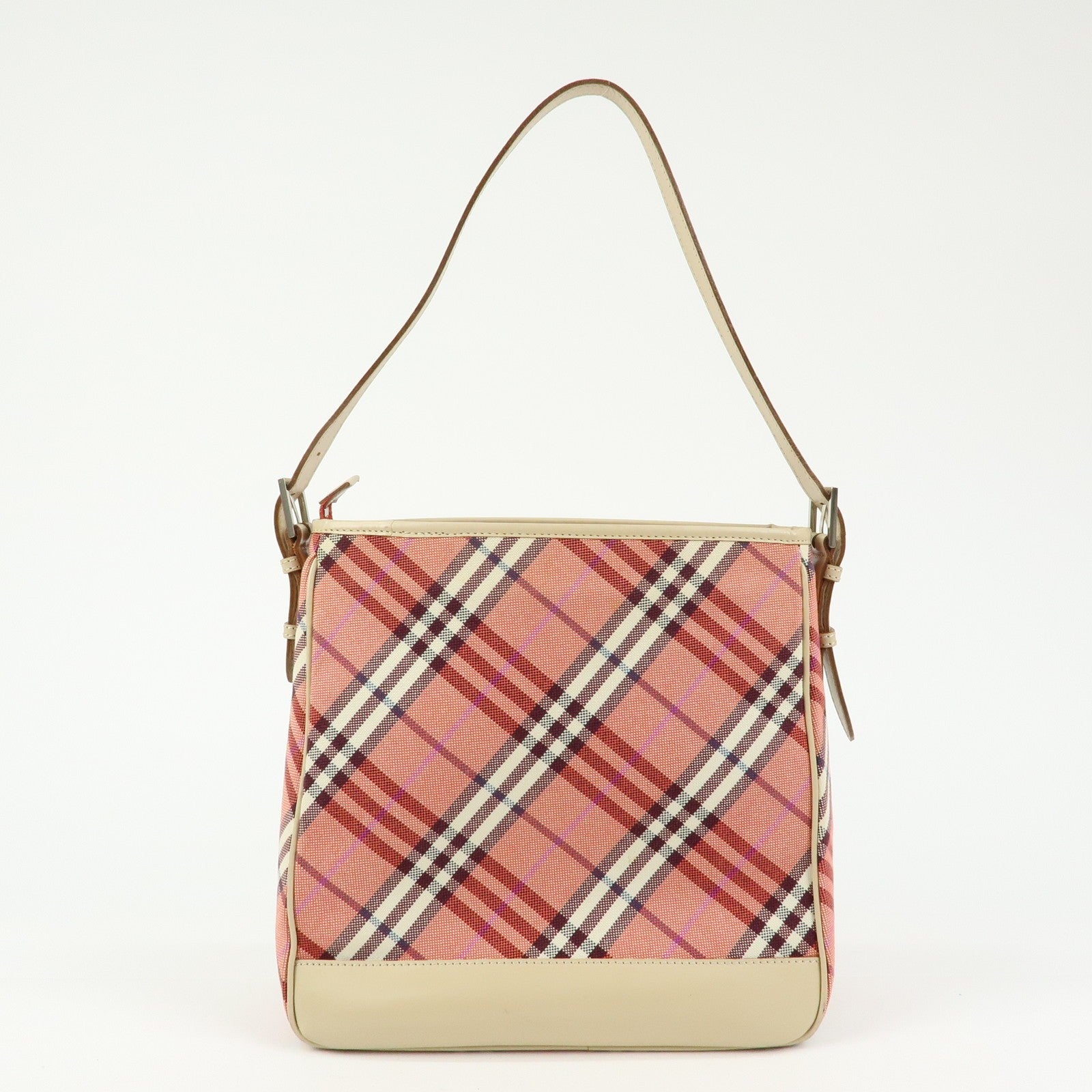 Burberry Shoulder Bag - Pink, Beige, Canvas, Leather