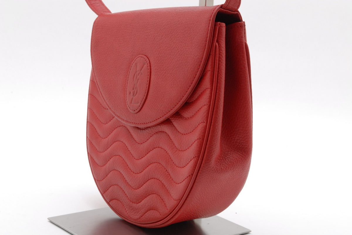 Saint Laurent Yves Saint Laurent Shoulder Bag - Red, Leather