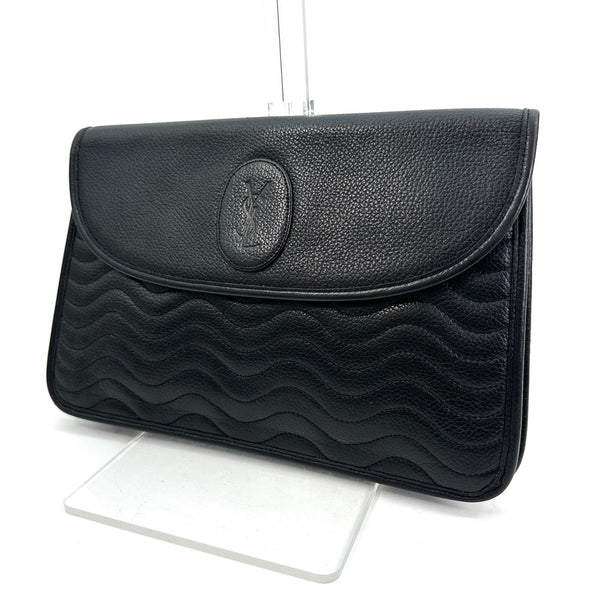 Saint Laurent Yves Clutch - Black, Leather 