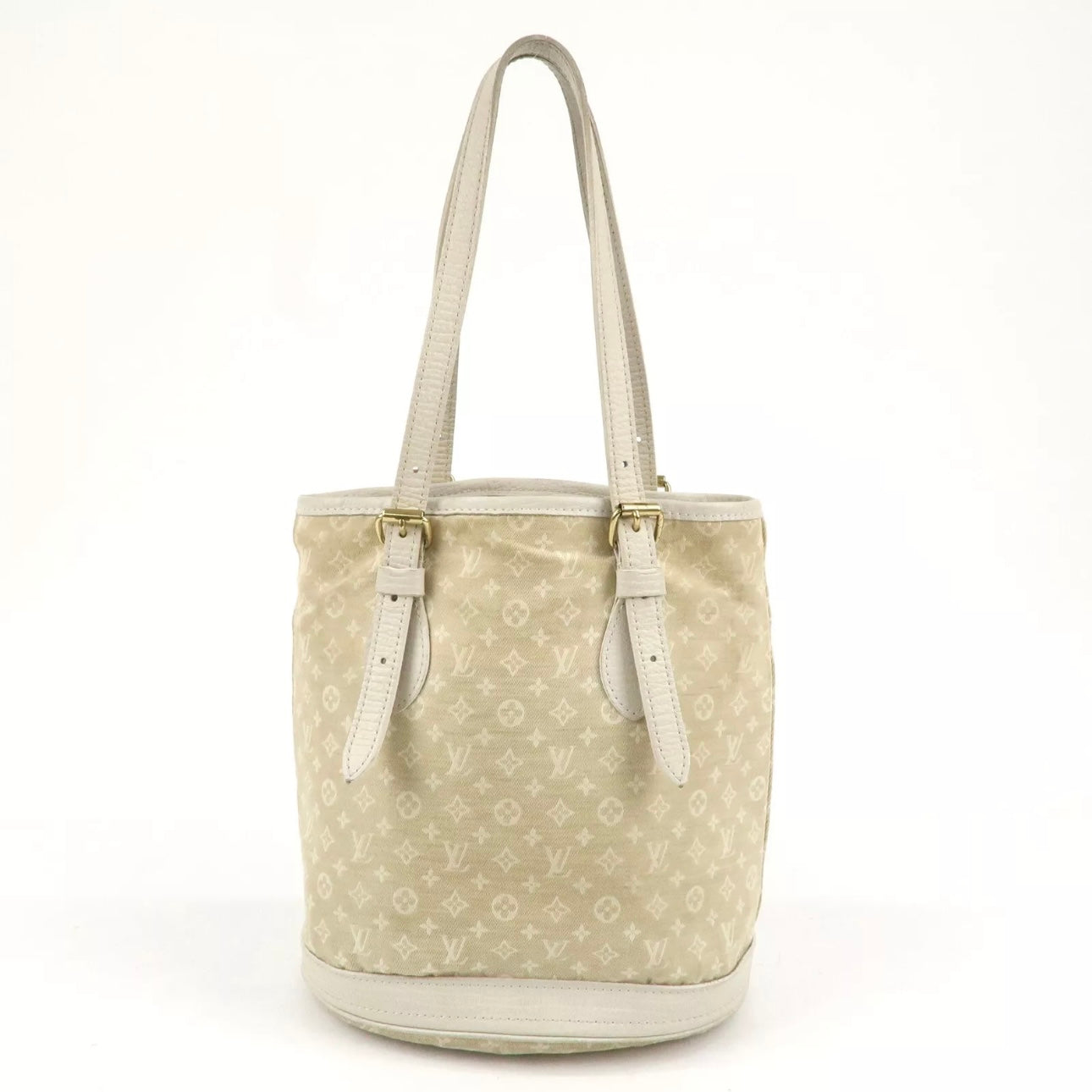 Louis Vuitton Monogram Mini Lin Bucket PM Hand Bag