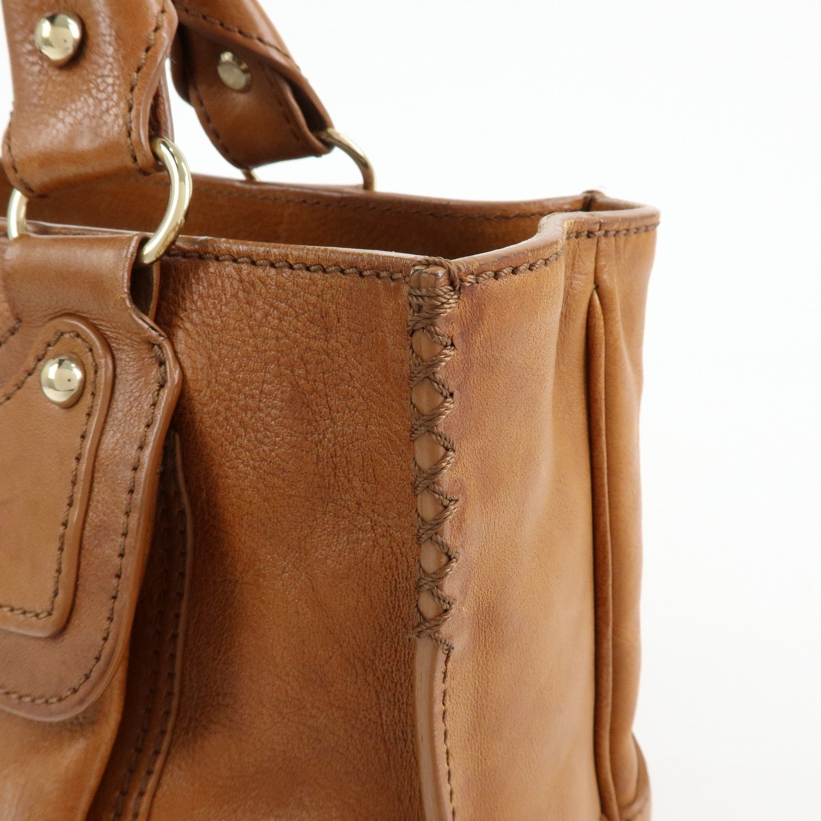 Celine Logo Leather Boogie Bag - Brown, Leather 