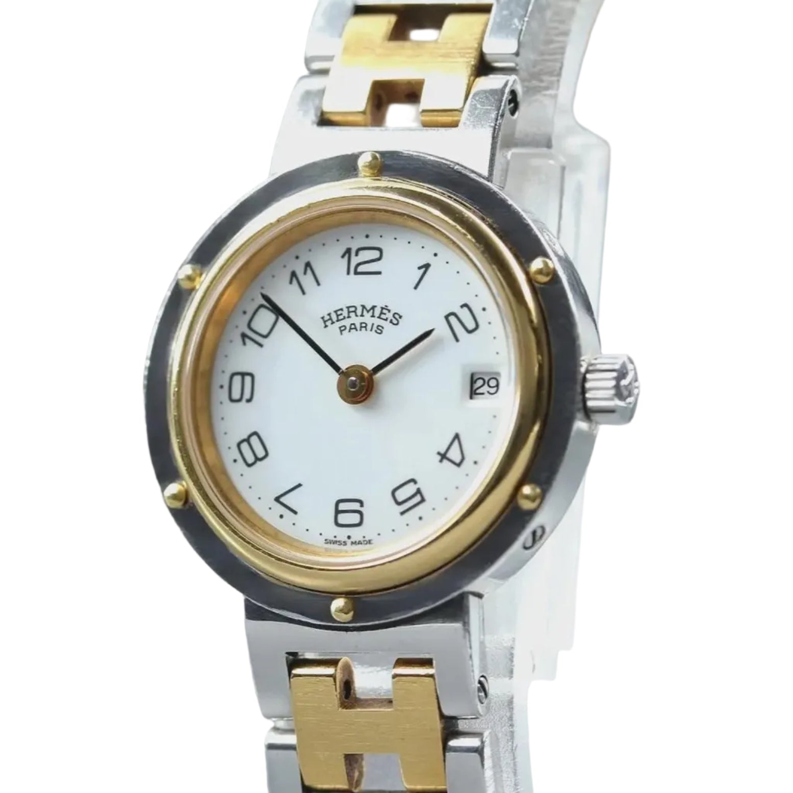 Hermès Clipper Wristwatch - White, Stainless Steel