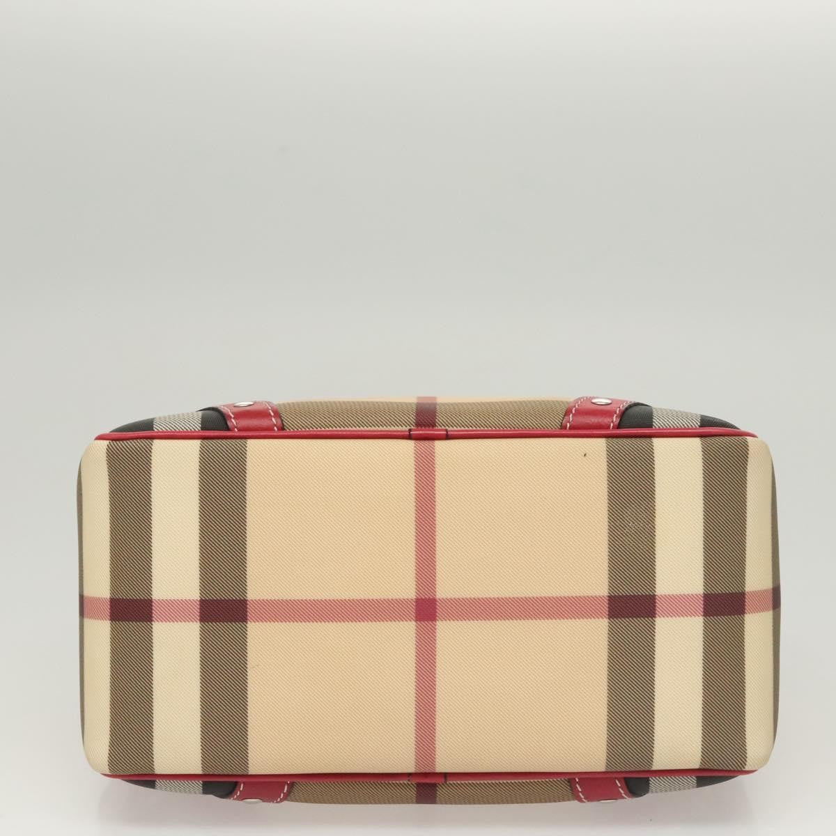 Burberry Nova Check Hand Bag - Beige/Silver, PVC Leather