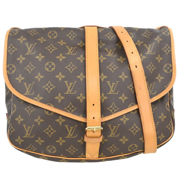 Louis Vuitton Saumur 35 Shoulder Bag - Brown, Monogram Canvas, Leather