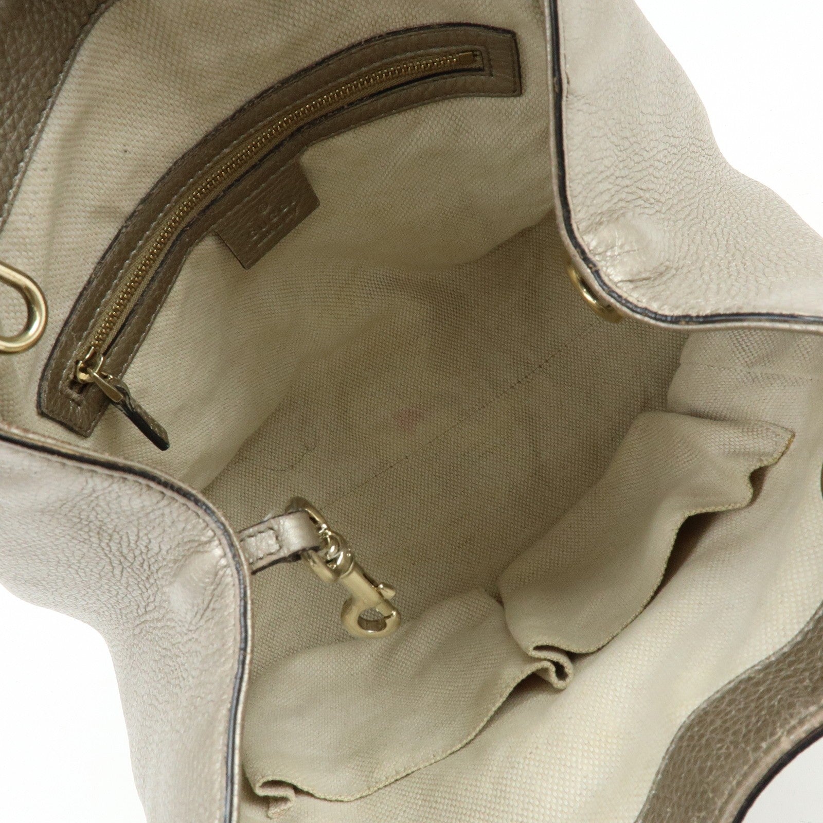 Gucci Soho Interlocking G 2Way Bag - Champaign Gold, Leather