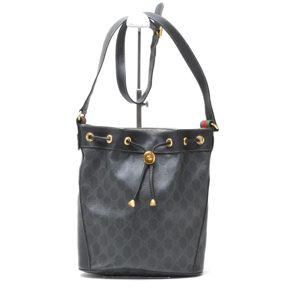 Gucci Sherry Line GG Shoulder Bag - Black, Leather