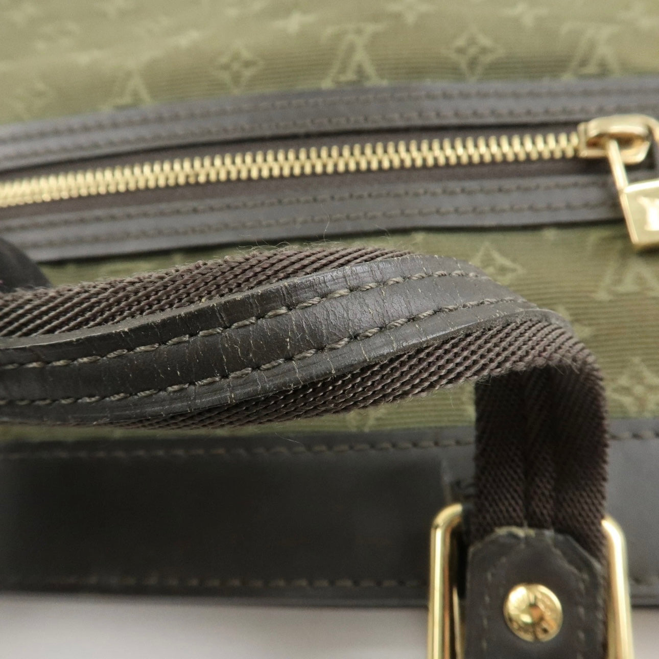 Louis Vuitton Monogram Mini Lucille PM Hand Bag Khaki