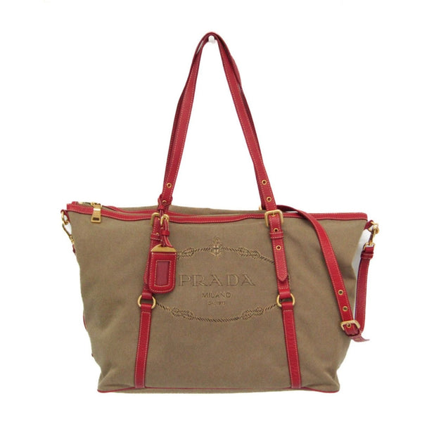 Prada Jacquard Leather Tote Bag