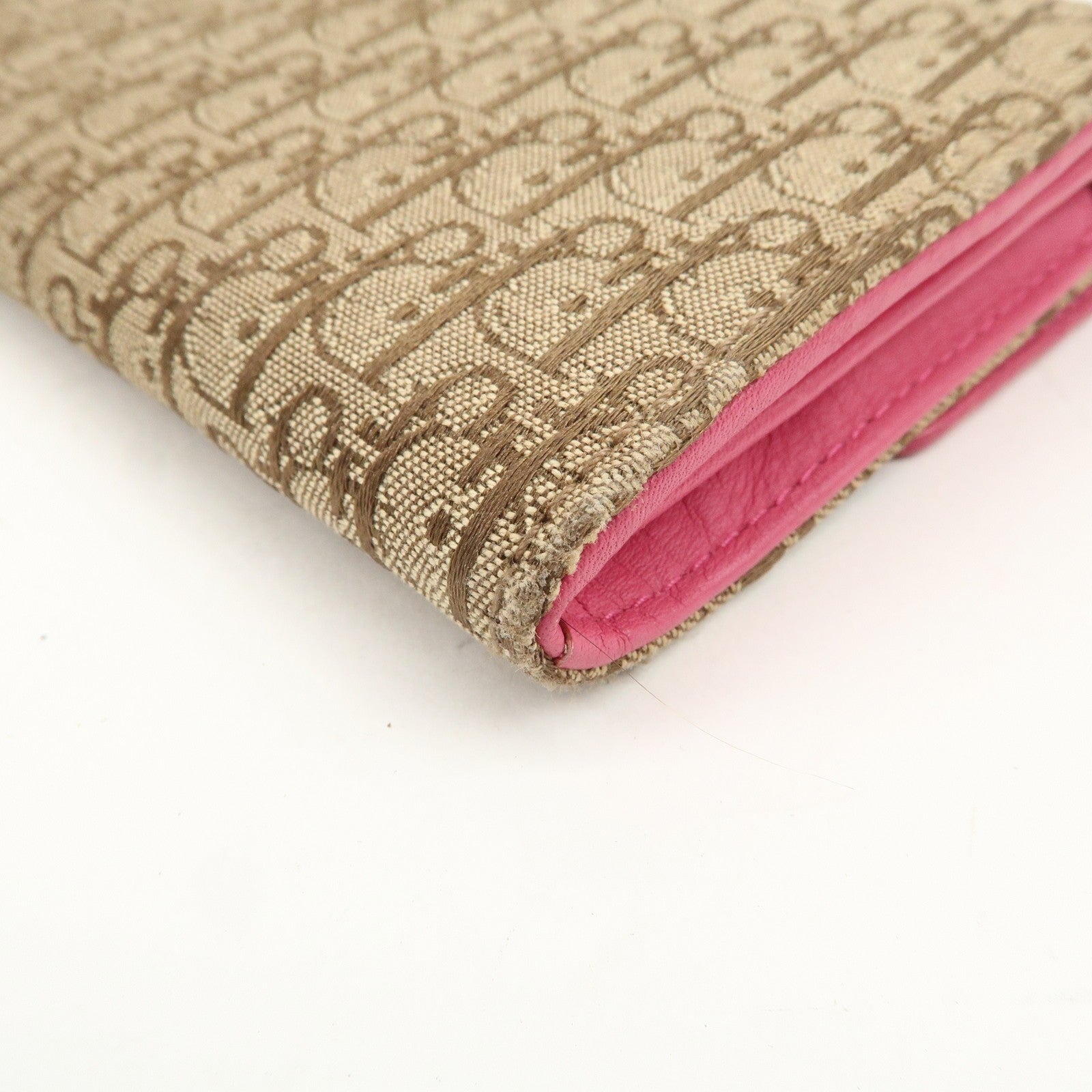 Christian Dior Trotter Wallet - Pink, Canvas Leather