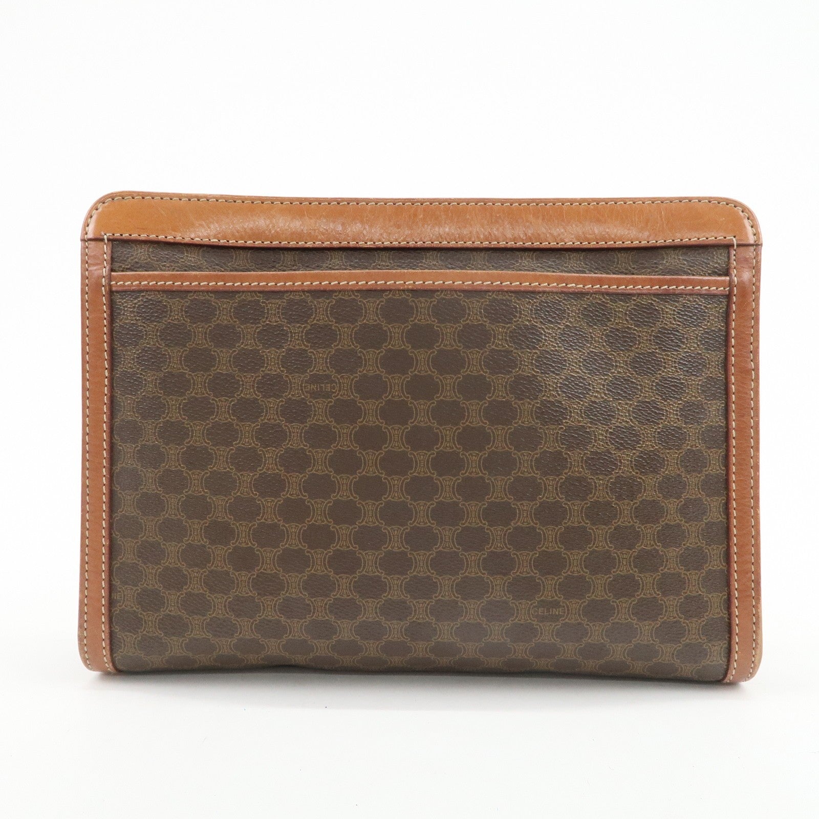 Celine Macadam Clutch Bag - Brown, PVC Coating Canvas, Leather